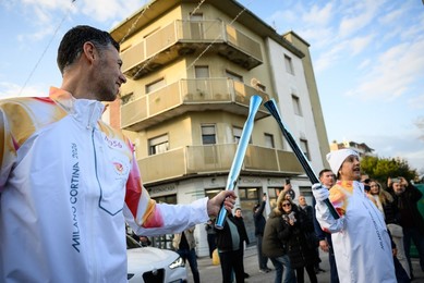 The Milan Cortina 2026 Olympic Torch.