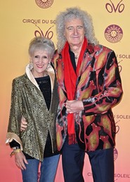 Anita Dobson and Brian May