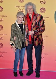 Anita Dobson and Brian May