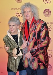 Anita Dobson and Brian May