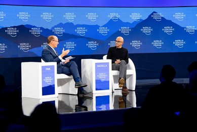 Satya Nadella at World Economic Forum in Davos