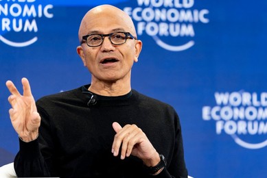 Satya Nadella at World Economic Forum in Davos