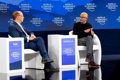 Satya Nadella at World Economic Forum in Davos