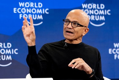 Satya Nadella at World Economic Forum in Davos