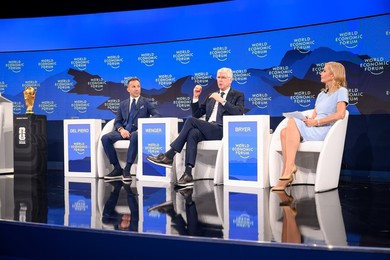 Arsene Wenger and Alessandro Del Piero at World Economic Forum 2026 Annual Meeting