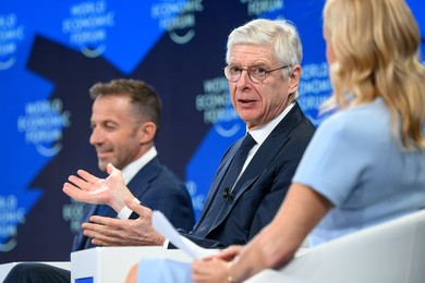 Arsene Wenger and Alessandro Del Piero at World Economic Forum 2026 Annual Meeting