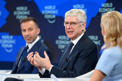 Arsene Wenger and Alessandro Del Piero at World Economic Forum 2026 Annual Meeting