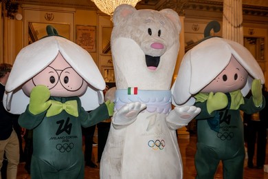 Red carpet before the Opening Ceremony of the Milan Cortina 2026 Winter Olympic Games.