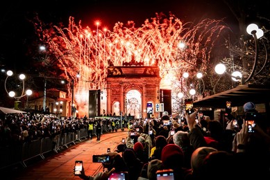 Milan-Cortina 2026 Olympics: Lighting of the Olympic cauldron at the Arco della Pace
