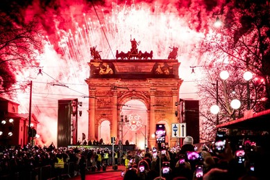 Milan-Cortina 2026 Olympics: Lighting of the Olympic cauldron at the Arco della Pace