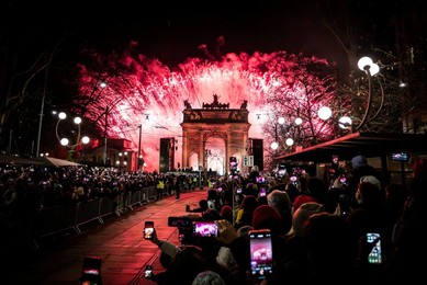Milan-Cortina 2026 Olympics: Lighting of the Olympic cauldron at the Arco della Pace
