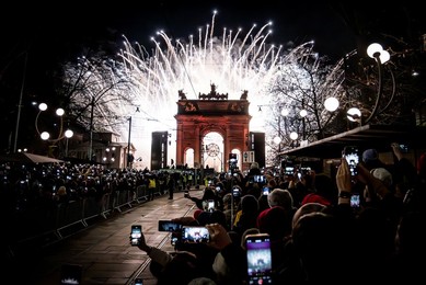Milan-Cortina 2026 Olympics: Lighting of the Olympic cauldron at the Arco della Pace