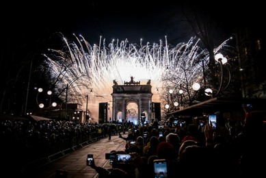 Milan-Cortina 2026 Olympics: Lighting of the Olympic cauldron at the Arco della Pace