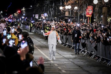 Milan-Cortina 2026 Olympics: Lighting of the Olympic cauldron at the Arco della Pace