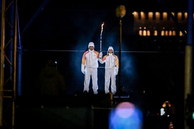 Milan-Cortina 2026 Olympics: Lighting of the Olympic cauldron at the Arco della Pace