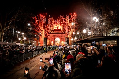 Milan-Cortina 2026 Olympics: Lighting of the Olympic cauldron at the Arco della Pace