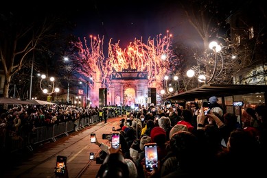 Milan-Cortina 2026 Olympics: Lighting of the Olympic cauldron at the Arco della Pace