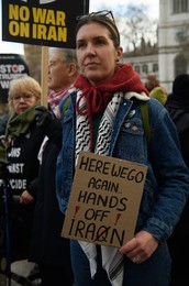 Stop The War Coalition Stage Protest against US and Israel Strikes on Iran in Parliament Square, London - Saturday 28 February 2026