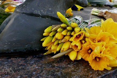 Flowers left for Oxford United goalkeeper Amelia Aplin