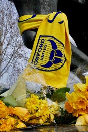 Flowers left for Oxford United goalkeeper Amelia Aplin