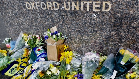 Flowers left for Oxford United goalkeeper Amelia Aplin