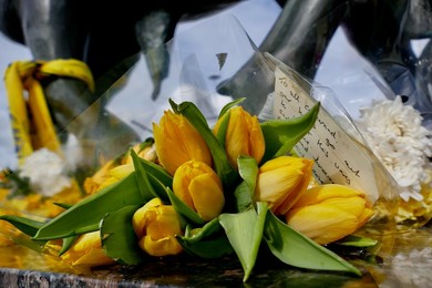 Flowers left for Oxford United goalkeeper Amelia Aplin