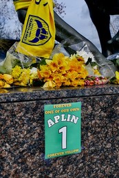 Flowers left for Oxford United goalkeeper Amelia Aplin