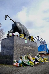Flowers left for Oxford United goalkeeper Amelia Aplin