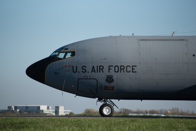 US Air Force KC-135R Stratotanker on the ground at Stansted Airport