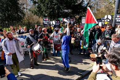 Anti war and protesters supporting the Iranian government protest. Russell Square to a rally in Westminster. 21st March 2026.