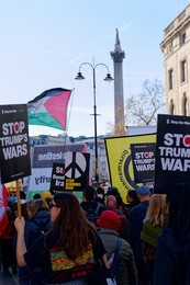 Anti war and protesters supporting the Iranian government protest. Russell Square to a rally in Westminster. 21st March 2026.