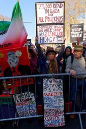Anti war and protesters supporting the Iranian government protest. Russell Square to a rally in Westminster. 21st March 2026.