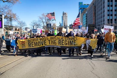 'No Kings' Rally in Detroit