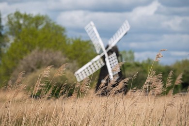 The Wicken Fen wind pump, located in the National Trust's Sedge Fen, is the last remaining working wooden wind pump in the Fens. Built in 1908 by Hunt Brothers of Soham, this small smock mill was moved from Adventurers' Fen and restored in 1956 to help ma