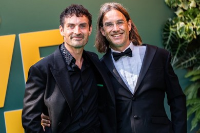 Dan O'Neill and Fredi Devas attend the World Premiere of "How To Live On Earth" at ODEON Luxe Leicester Square on June 22, 2026 in London, England.