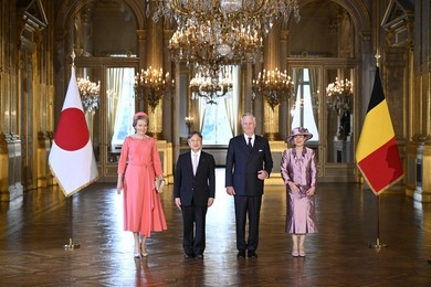 BELGIUM JAPAN STATE VISIT MONDAY