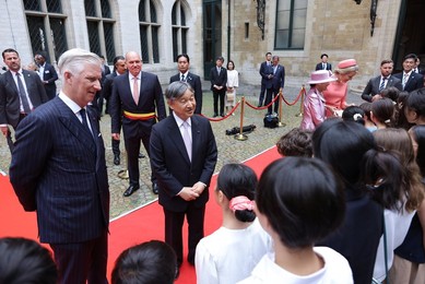 BELGIUM JAPAN STATE VISIT TUESDAY CITY HALL