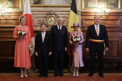 BELGIUM JAPAN STATE VISIT TUESDAY CITY HALL