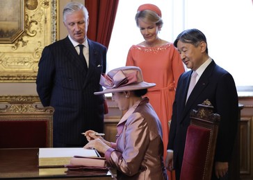 BELGIUM JAPAN STATE VISIT TUESDAY CITY HALL