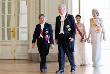 BELGIUM JAPAN STATE VISIT TUESDAY STATE BANQUET