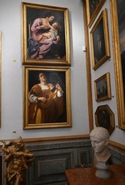 Virgin and Child - Saint Cecilia - by Artemisia Gentileschi - Galleria Spada (Rome)