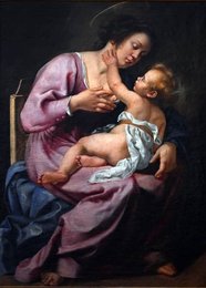 Virgin and Child - by Artemisia Gentileschi