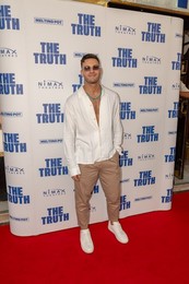 Strictly Dancer Vito Coppola poses on the red carpet of the West End Comedy, The Truth. Apollo Theatre, London. 24 June 2026