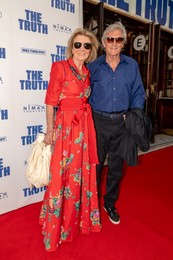 Actor and Presenter, Nigel Havers and his partner Georgiana Bronfman pose on the red carpet of the West End Comedy, The Truth. Apollo Theatre, London. 24 June 2026
