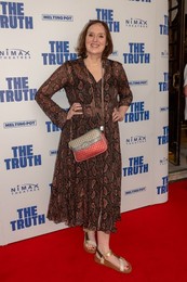 Comedian and Author, Deborah Frances-White poses on the red carpet of the West End Comedy, The Truth. Apollo Theatre, London. 24 June 2026