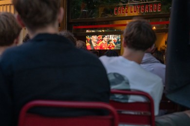 BELGIUM BRUSSELS SOCCER RED DEVILS FANS