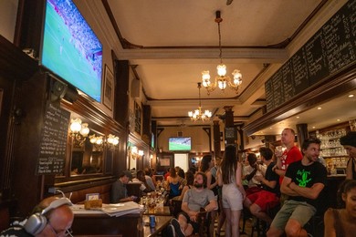 BELGIUM BRUSSELS SOCCER RED DEVILS FANS