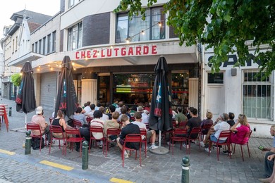 BELGIUM BRUSSELS SOCCER RED DEVILS FANS