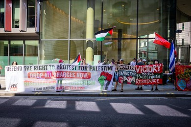 Rally Outside the Old Bailey in Support of the Filton 25 and SOAS 2 – London, 2026
