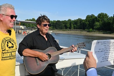Filming "In London Town Tonight" on the River Thames for "The Andrew Eborn Show" , 26th June 2026
